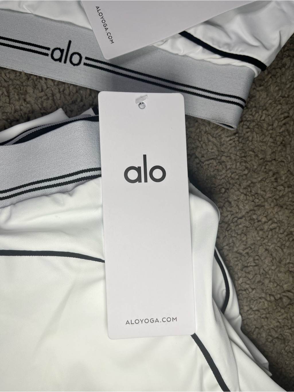 Alo White & Black 2-Piece Activewear Set (Size Small) — image 2 of 4